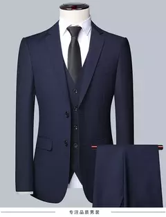 Traje de negocios de moda para hombre, Blazer, chaleco y pantalones, informal, Formal, profesional, Boutique, para boda, 3 piezas, M-6XL, 2024