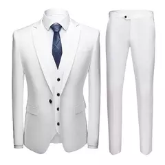 Trajes de hombre elegantes, 3 piezas, 2 conjuntos de Blazers, chaquetas de boda, chaleco, pantalones, abrigos formales clásicos de lujo 2025, trajes coreanos
