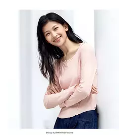 Semir-Camiseta de manga corta para mujer, camiseta ajustada diseñada para lucir más delgada, Top con dobladillo de volantes elegante, novedad de otoño 2024 - Eleganzie