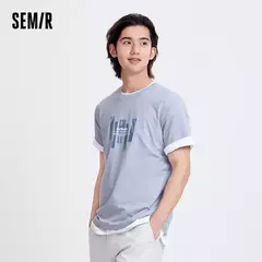 Semir-Camiseta de manga corta para hombre, novedad de verano 20224, colección de estilo urbano para ir al trabajo, Top suave y cómodo de algodón puro estampado on internet