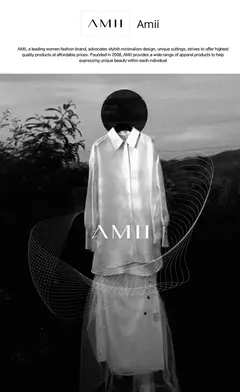 Imagen de AMII minimalista 2023 abrigos de invierno para mujer, chaquetas femeninas desmontables con cuello largo y cálido Simple y doble botonadura 12324016