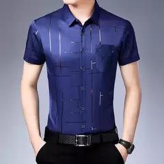 Camisa de manga corta informal de negocios para hombre, Top resistente a las arrugas sin hierro, fácil cuidado, ajuste cómodo para oficina y trabajo on internet