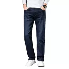 SULEE-pantalones vaqueros de estilo clásico para hombre, Jeans de negocios gruesos, elásticos, rectos, de marca, otoño e invierno, 2021 on internet