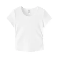 Semir-Camiseta de manga corta para mujer, Top recortado ajustado con hombros descubiertos, Top bordado de verano 2025, versátil para trajes elegantes - comprar en línea