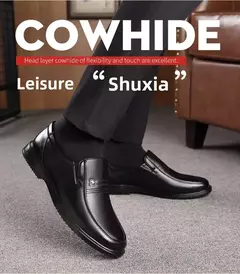 Zapatos de cuero genuino, mocasines para Hombre, zapatos de cuero informales de negocios, mocasines suaves clásicos, zapatos planos transpirables para Hombre - comprar en línea