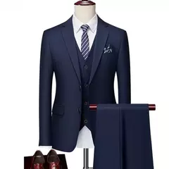 Trajes de hombre, Blazers de boda, 3 piezas, 2 conjuntos elegantes, chaquetas de negocios de lujo de alta calidad, chaleco, pantalones, traje Formal coreano 2024 - Eleganzie