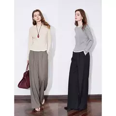 TOYOUTH-Camiseta de manga larga para mujer, Tops versátiles de dos piezas falsos con empalme contrastante de Lyocell, primavera 2025 - tienda en línea