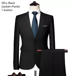 Trajes para hombres elegantes, Blazers de 3 piezas, 2 conjuntos, chaquetas de boda, chaleco, pantalones, moda de lujo, traje completo clásico, traje Formal 2025 - tienda en línea