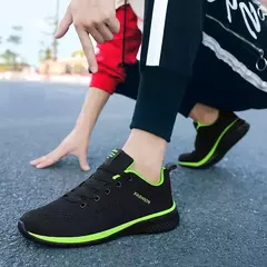 Zapatos de punto para correr para hombre, zapatillas informales de moda, transpirables, deportivas, atléticas, para gimnasio, zapatillas ligeras para hombre, zapatos informales