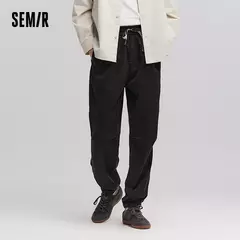Semir pantalones casuales hombres 2025 nueva primavera pantalones sueltos con puños pantalones largos de cintura elástica versátiles de moda