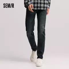 Semir Jeans Hombres Retro 2024 Invierno Nuevos pantalones de pierna delgados de lana cálidos y versátiles - buy online