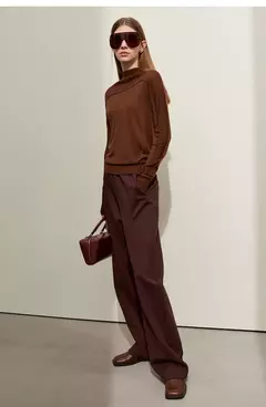 Imagen de AMII minimalismo 2024 primavera nuevo Arco Split pantalones casuales de las mujeres de cintura alta pantalones de plátano básico femenino pantalones sueltos 12421059