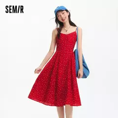 Vestido Semir para mujer, adelgazante, dulce estilo de vacaciones, nuevo vestido de verano con tiras, romántico para playa y trajes informales, 2025
