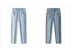 Semir Jeans Mujer dobladillo curvo suelto hasta el suelo 2025 nuevo verano sensación fresca pantalones cónicos moda para looks callejeros - comprar en línea