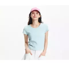 Semir-Camiseta de manga corta para mujer, Top recortado ajustado con hombros descubiertos, Top bordado de verano 2025, versátil para trajes elegantes - Eleganzie