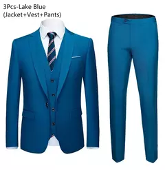 Traje para hombre, boda, elegante, 3 piezas, 2 conjuntos, chaquetas, chaleco, pantalones, Blazers, abrigos formales de negocios para novio, disfraz 2025 - Eleganzie