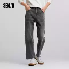 Semir Jeans hombres 2025 primavera nuevos pantalones largos Vintage pantalones rectos sueltos Simple relajado