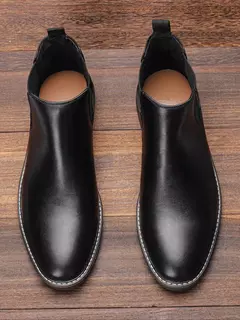 40 ~ 46 Botas Chelsea para hombre 2024 Botas cómodas de cuero de moda para hombre en internet