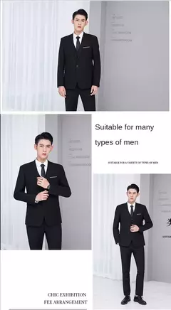 Traje elegante para hombre para boda, 3 piezas, 2 conjuntos, Blazers, chaquetas completas, chaleco, pantalones, abrigos de lujo a la moda, traje clásico Formal 2025 - tienda en línea