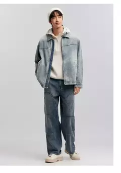 Image of Chaqueta Semir para hombre, chaqueta vaquera Vintage, ropa, Top de primavera, chaqueta vaquera versátil a la moda, 2025