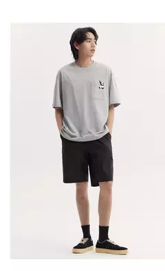 Semir-Camiseta de manga corta para hombre, Top bordado de Panda, holgado e informal, novedad de verano, 2024