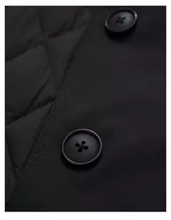 AMII minimalista 2023 abrigos de invierno para mujer, chaquetas femeninas desmontables con cuello largo y cálido Simple y doble botonadura 12324016
