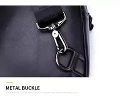 Bolso BULLCAPTAIN, bolso de pecho de cuero genuino, bolso cruzado informal de estilo a la moda para hombre, equipaje de negocios de cuero de gran capacidad para hombre en internet