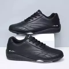 2025 zapatos casuales versátiles para hombres, zapatillas suaves y transpirables, zapatos planos antideslizantes resistentes al desgaste, zapatos de cuero de diseñador de marca Tenis