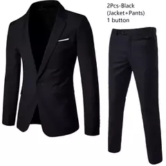 Image of Trajes para boda para hombre, conjunto elegante de 3 piezas, 2 chaquetas, chaleco, pantalones, Blazers de lujo, traje Formal, moda clásica, traje completo 2025