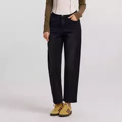 Semir-pantalones vaqueros deshilachados para mujer, pantalón holgado de pierna recta, invierno, 2024 - comprar en línea