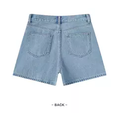Semir-pantalones cortos holgados para mujer, Shorts sencillos e informales, versátiles y a la moda, estilo Ins, novedad de verano 2024 - Eleganzie