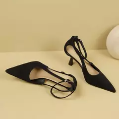 FEDONAS-Sandalias con correa en el tobillo para mujer, zapatos de tacón alto fino, puntiagudos, de cuero genuino, elegantes, para primavera y verano, para fiesta y graduación - buy online