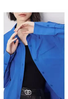 TOYOUTH-Blusa de manga larga para mujer, camisa bordada con cuello tipo Polo, ropa de trabajo informal para oficina, Otoño, 2024 - tienda en línea