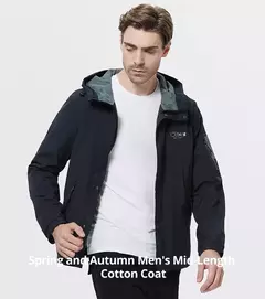 ICEbear 2023 Abrigo de algodón de longitud media para hombre primavera y otoño MWB21665D 2023 - buy online