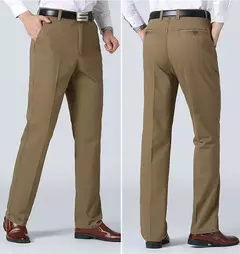 MRMT 2025, nuevos pantalones informales para hombres de mediana edad y mayores, pantalones sueltos rectos de algodón, pantalones finos y gruesos para hombres on internet