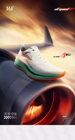 Zapatillas de correr para hombre 361 grados Flame 4,0 MIX, zapatillas de carreras para maratón con placa de carbono, zapatillas deportivas estables resistentes al desgaste para correr para hombre 672512204 - online store