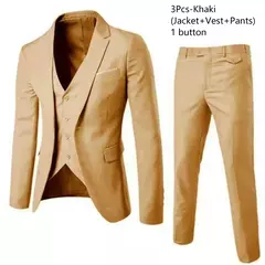 Trajes para hombres elegantes, Blazers de 3 piezas, 2 conjuntos, chaquetas de boda, chaleco, pantalones, moda de lujo, traje completo clásico, traje Formal 2025 - comprar en línea