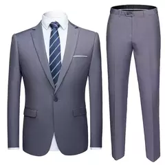 Imagen de Traje elegante para hombre para boda, 3 piezas, 2 conjuntos, chaquetas, chaleco, pantalones, Blazers, abrigos formales de negocios para novio, disfraz 2025