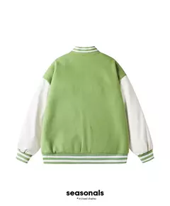 Chaqueta Bomber hombres mujeres flocado Hip Hop suelta Casual Patchwork abrigo Unisex bordado High Street Varsity béisbol prendas de vestir - buy online