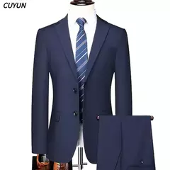Trajes para hombre, boda, elegante, 3 piezas, 2 conjuntos, chaquetas completas para novio de alta calidad, chaleco, pantalones, Blazers de lujo, ropa Formal 2024
