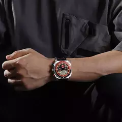 Imagen de NAVIFORCE, relojes deportivos multifunción resistentes al agua para hombre, reloj de pulsera cuadrado luminoso analógico de cuarzo de marca de lujo de cuero de moda