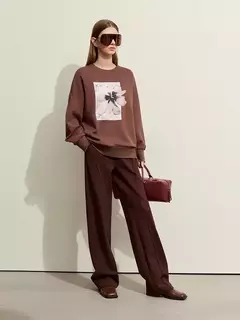 AMII minimalismo 2024 primavera nuevo Arco Split pantalones casuales de las mujeres de cintura alta pantalones de plátano básico femenino pantalones sueltos 12421059