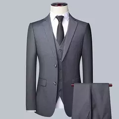 Traje de negocios de Color sólido para hombre 2025, moda de alta calidad para banquete, boda, tendencia, novio, padrino individual 3/2/1 - Eleganzie