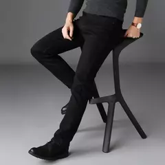 Pantalones vaqueros elásticos para hombre, vaqueros de estilo clásico, ajustados, informales, de marca, 2023 on internet