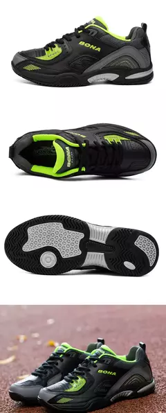 Imagen de BONA, nuevo estilo Popular, zapatillas de tenis para hombre, zapatillas para correr al aire libre, zapatillas deportivas con cordones para hombre, cómodas, ligeras y suaves