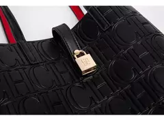 CH, bolso de hombro de alta calidad a la moda para mujer, bolso de mano con diseño de estampado de letras de Color puro para personas mayores, bolso de mano con temperamento de gran capacidad - comprar en línea