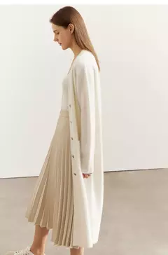 AMII-suéter minimalista para mujer, cárdigan con cuello en V, diseño de botones artísticos, ropa de punto larga holgada, Tops 2022, invierno, 12241079 - comprar en línea