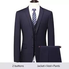 Trajes para hombre, boda, elegante, 3 piezas, 2 conjuntos, chaquetas completas para novio de alta calidad, chaleco, pantalones, Blazers de lujo, ropa Formal 2024