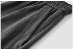 Semir-pantalones informales para mujer, pantalón holgado de pierna recta con cintura elástica, versión de verano, pantalones cortos con textura dividida, 2024 - comprar en línea