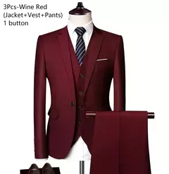Trajes para hombres elegantes, Blazers de 3 piezas, 2 conjuntos, chaquetas de boda, chaleco, pantalones, moda de lujo, traje completo clásico, traje Formal 2025 en internet